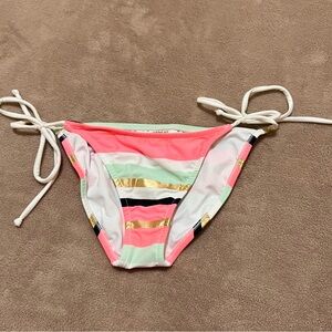 Venus Striped String Bikini Bottoms SZ 6
